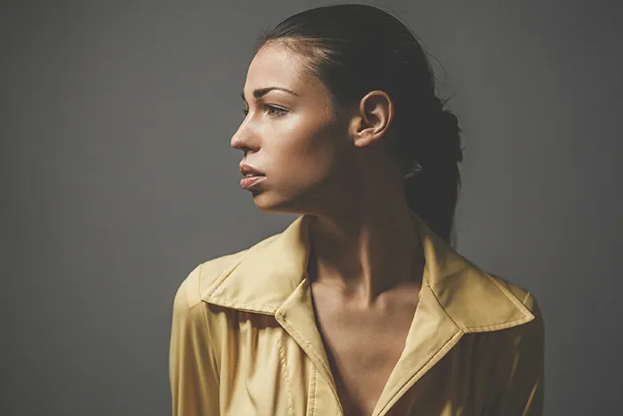 Side pose of a person
