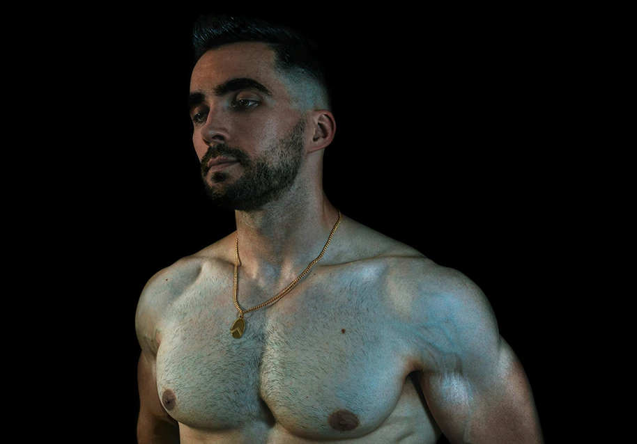 a man with a toned body
